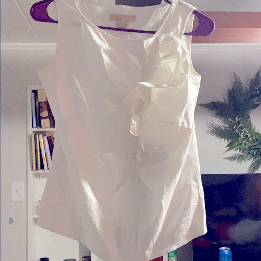 Michael lord white blouse tight fit